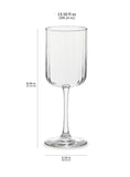 Libbey Paneled All Purpose Wine Glasses, 13.5 ounce, Set of 4