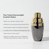 Heavyweight Cocktail Shaker in Black & Gold