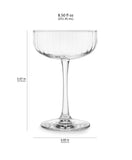 Libbey Paneled Coupe Cocktail Glasses, 8.5 ounce, Set of 4