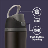 Owala Insulated Stainless Steel Water Bottle with Straw for Sports and Travel, BPA-Free Sports Water Bottle, 24 oz, Rapunzel