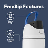Owala Insulated Stainless Steel Water Bottle with Straw for Sports and Travel, BPA-Free Sports Water Bottle, 24 oz, Rapunzel