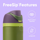 Owala Insulated Stainless Steel Water Bottle with Straw for Sports and Travel, BPA-Free Sports Water Bottle, 24 oz, Rapunzel