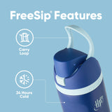 Owala Insulated Stainless Steel Water Bottle with Straw for Sports and Travel, BPA-Free Sports Water Bottle, 24 oz, Rapunzel