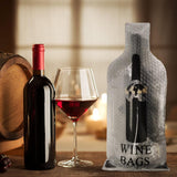 QPEY 6 Set Wine Bottle Travel Protector Bags, Resealable Wine Sleeves For Suitcase Luggage, Double Layer Wine Skins For Airplane Leak Proof