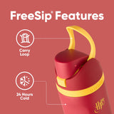 Owala Insulated Stainless Steel Water Bottle with Straw for Sports and Travel, BPA-Free Sports Water Bottle, 24 oz, Rapunzel