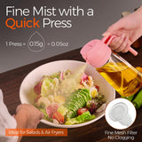 YARRAMATE 16oz/470ml Glass Olive Oil Sprayer for Cooking with Stickers, 2 in 1 Oil Dispenser for Kitchen Gadgets, Food Grade Premium Spray Bottle with Portion Control for Salad, Frying, BBQ (Black)