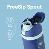 Owala Insulated Stainless Steel Water Bottle with Straw for Sports and Travel, BPA-Free Sports Water Bottle, 24 oz, Rapunzel