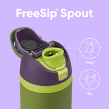 Owala Insulated Stainless Steel Water Bottle with Straw for Sports and Travel, BPA-Free Sports Water Bottle, 24 oz, Rapunzel