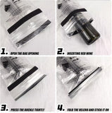 QPEY 6 Set Wine Bottle Travel Protector Bags, Resealable Wine Sleeves For Suitcase Luggage, Double Layer Wine Skins For Airplane Leak Proof