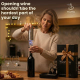 Electric Wine Aerator & Opener Set with Accessories, Rechargeable Automatic Corkscrew, Aerator, Dispenser, Foil Cutter Tool, Stopper, Wine Lovers Gift for Housewarming, Birthday, Registry, Anniversary