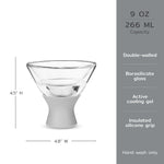 Glass Martini FREEZE™ in Gray, Set of 2