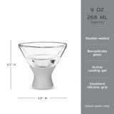 Glass Martini FREEZE™ in Gray, Set of 2