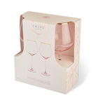 Rose Crystal Red Wine Glass Set