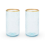 Aqua Bubble Glass Tumbler Set