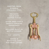 Copper and Gold Winged Corkscrew
