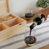 Wood Wine Gift Box with 2 Stemless Glasses