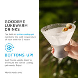 Glass Martini FREEZE™ in Gray, Set of 2