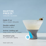 Glass Martini FREEZE™ in Gray, Set of 2