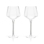 Seneca Diamond Crystal Wine Glasses Set of 2