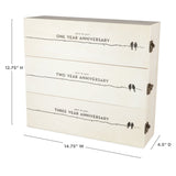 Newlyweds Anniversary Wooden Wine Box