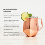 Seneca Faceted Copper Moscow Mule Mug