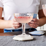 Libbey Hobstar Coupe Cocktail Beverage Drinking Glasses, 8.5 ounce, Set of 4