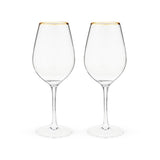 Gilded Stemmed Wine Glasses
